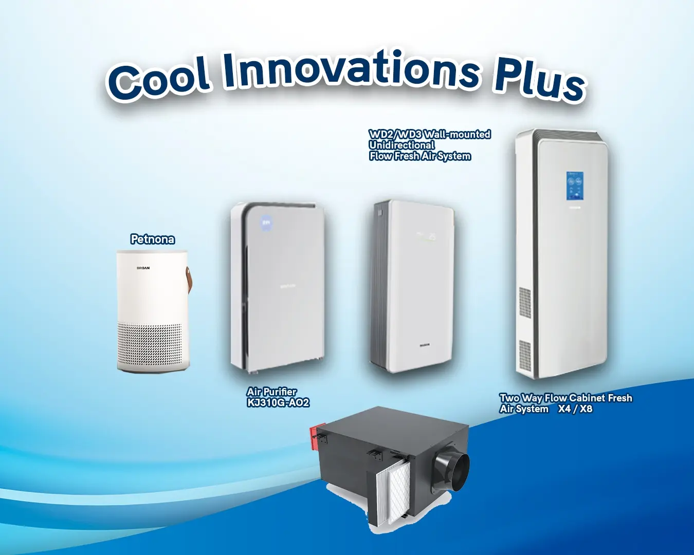เครื่องฟอกอากาศ ชุดเติมอากาศ - อุปกรณ์ทำความสะอาดอากาศ Cool Innovations Plus